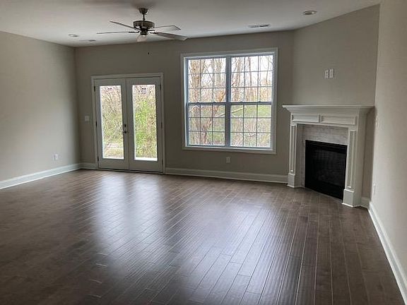living room with gas fireplace