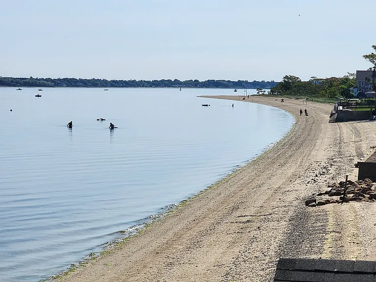 Beach access at low tide.