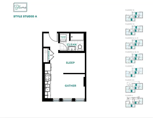 Floor plan Studio