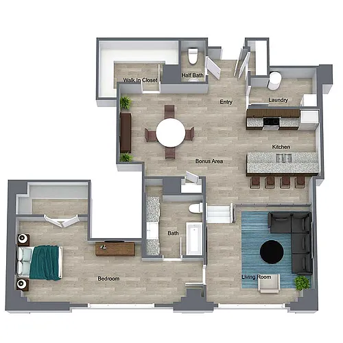 Floor plan Race Loft I + Bonus Room