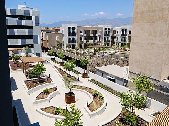 landscaped terrace