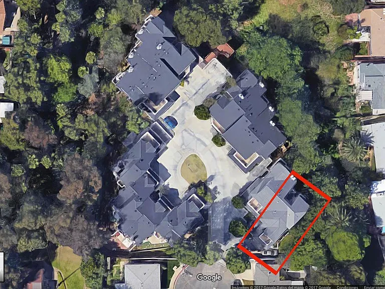 Aerial view of house