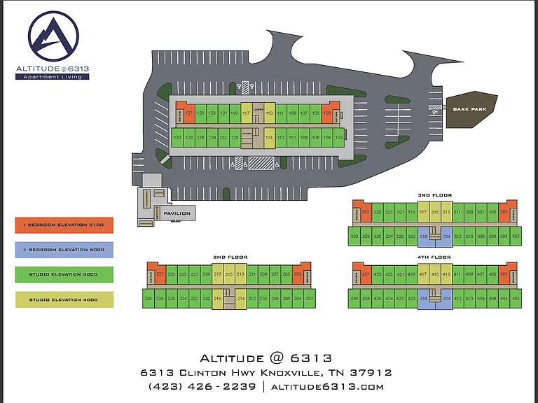 Site map for Altitude @ 6313