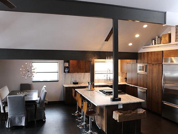 Upstairs Kitchen and Dining as seen from Den