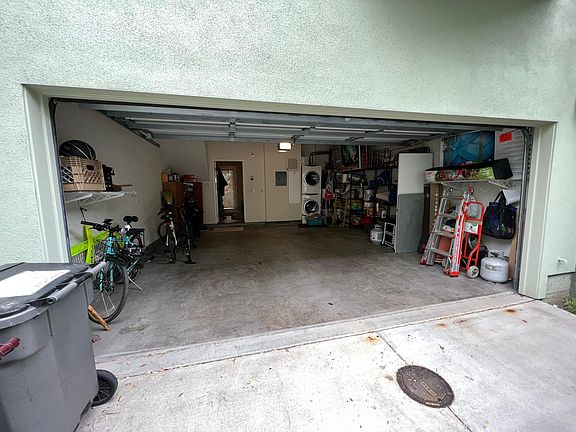 Large 2 car garage with included laundry