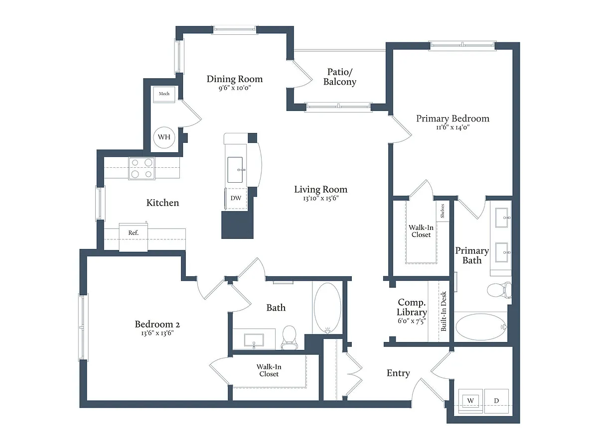 Floor plan 2x2D