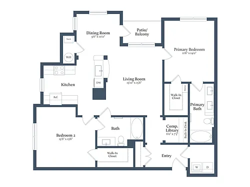 Floor plan 2x2D