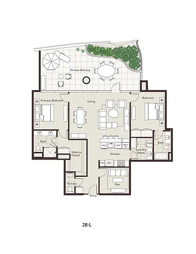 Floor plan 2B-L