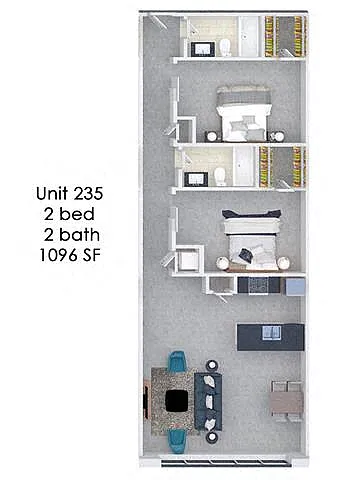 Floor plan Fording Flats 235