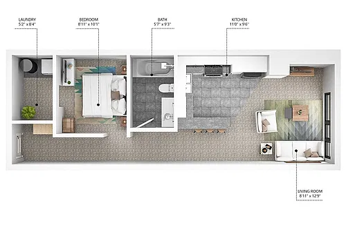 Floor plan A3 - Income Restricted