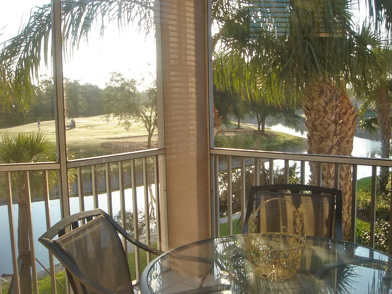 Lanai view from Kitchen and Family Room