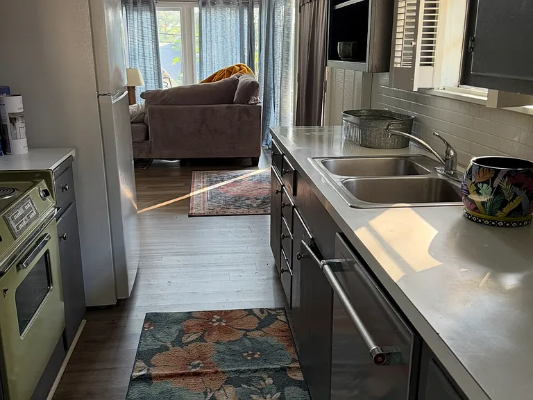 Natural flow from kitchen to living room