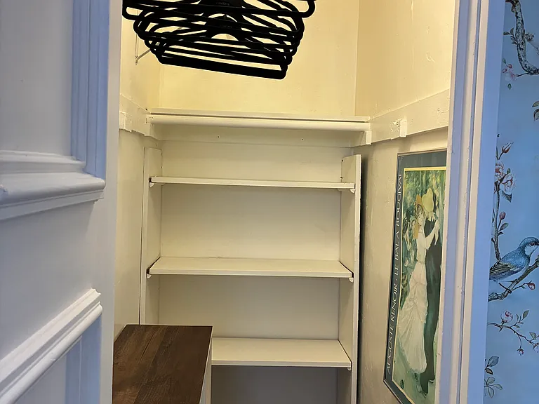 Closet with Shelves and Shoe Cubbie