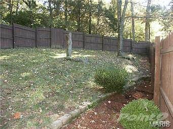 Private fenced area of the yard
