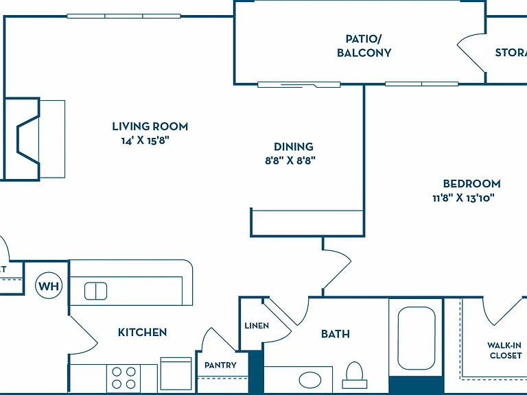 1 Bedroom | 1 Bath | 798 SF 1 Bedroom | 1 Bath | 798 SF