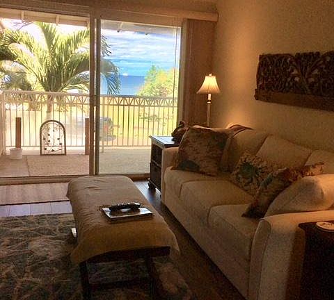 Living Room by day, with view of ocean