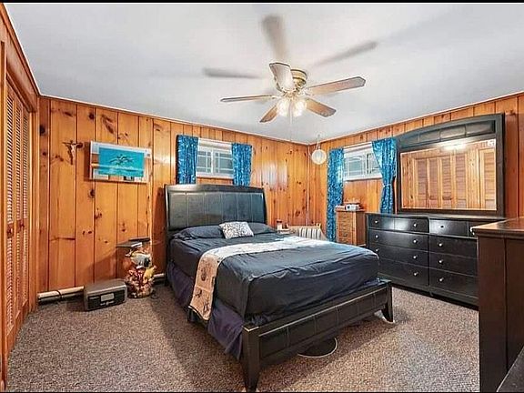 Master bedroom with his/her closets