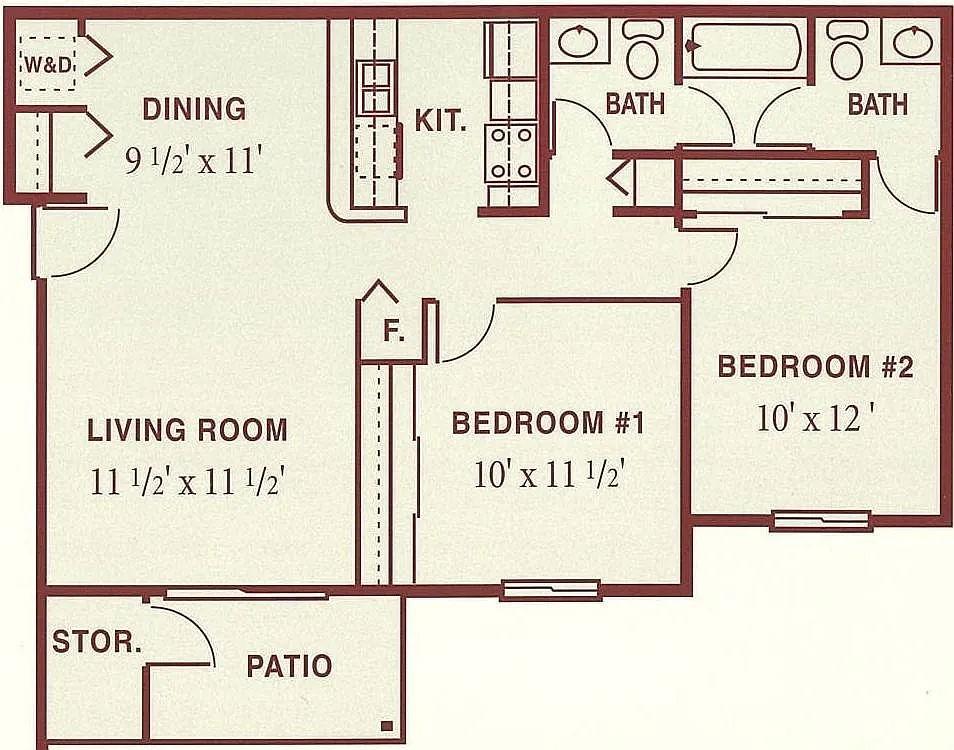 Floor plan 2 Bedroom