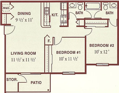 Floor plan 2 Bedroom