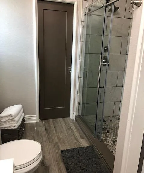 Full bathroom off the master/family room areas