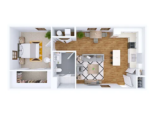 Floor plan Agave - Semi-private Patio