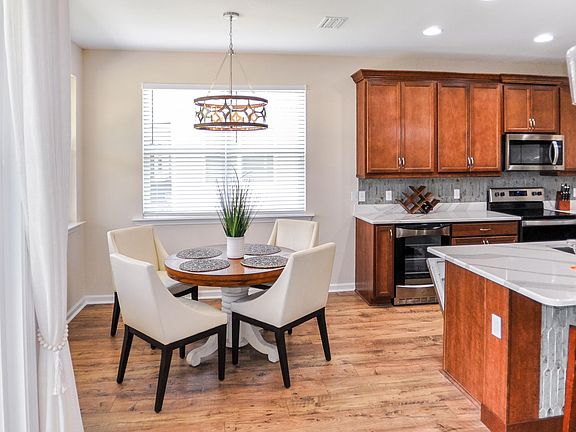 Cheery nook for breakfast or games.