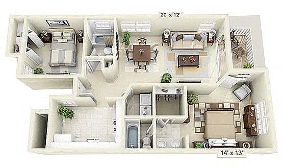 Floor plan 2a Luxe