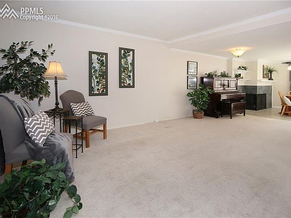 Living room open to dining room