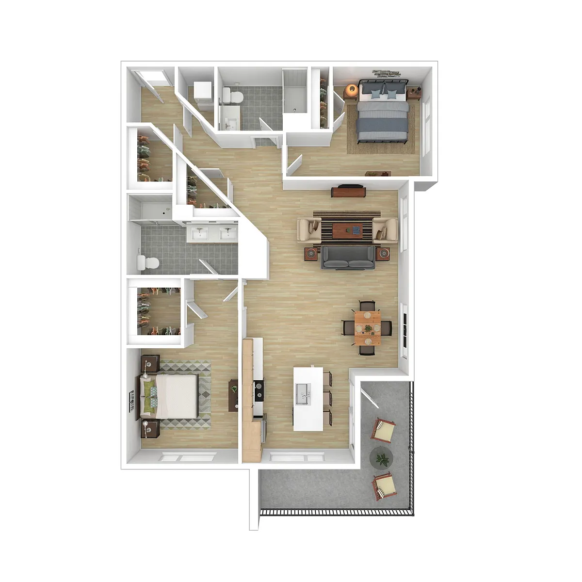 Floor plan 2x2 Corner