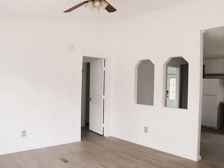 Living room area facing the master bedroom