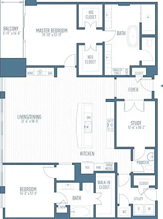 One Hermann Place - P4 - 2.5 Beds - 2.5 Baths - 2034 Sq. ft.