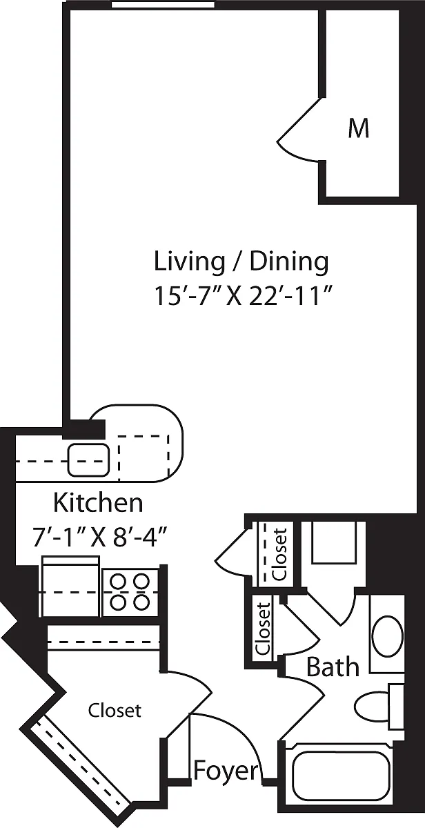 Floor plan Cameron Studio