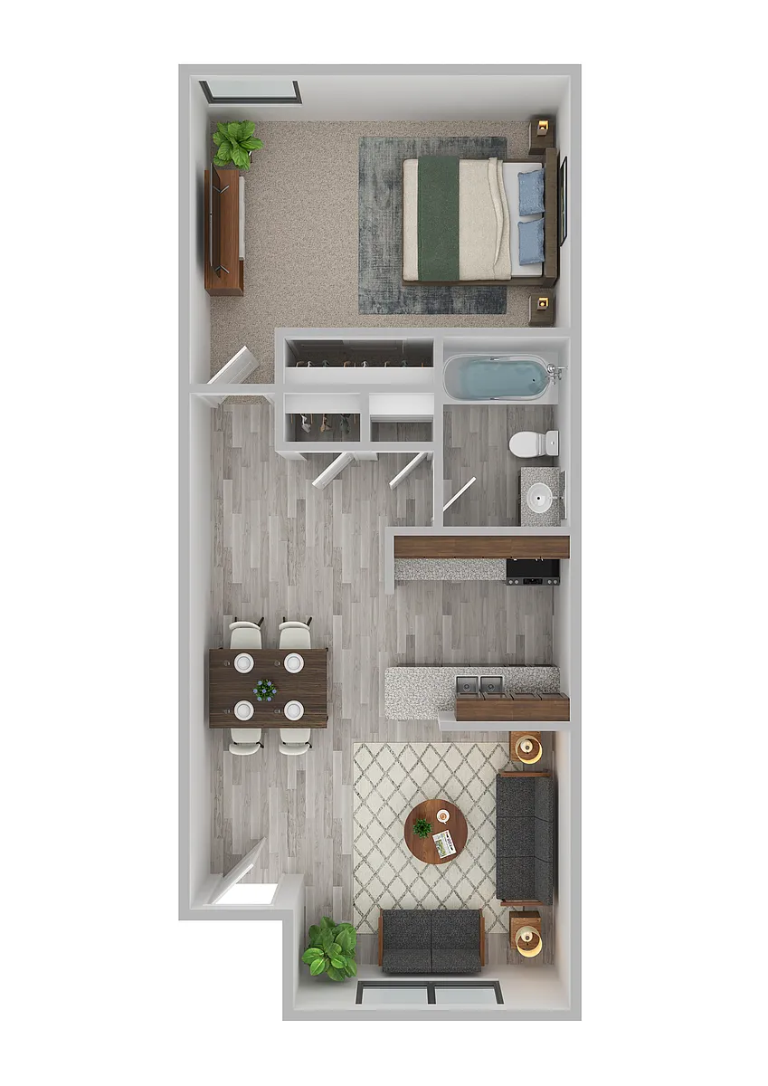 Floor plan Coronado Glen II: One-Bedroom