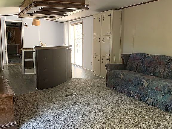 Open kitchen and living area