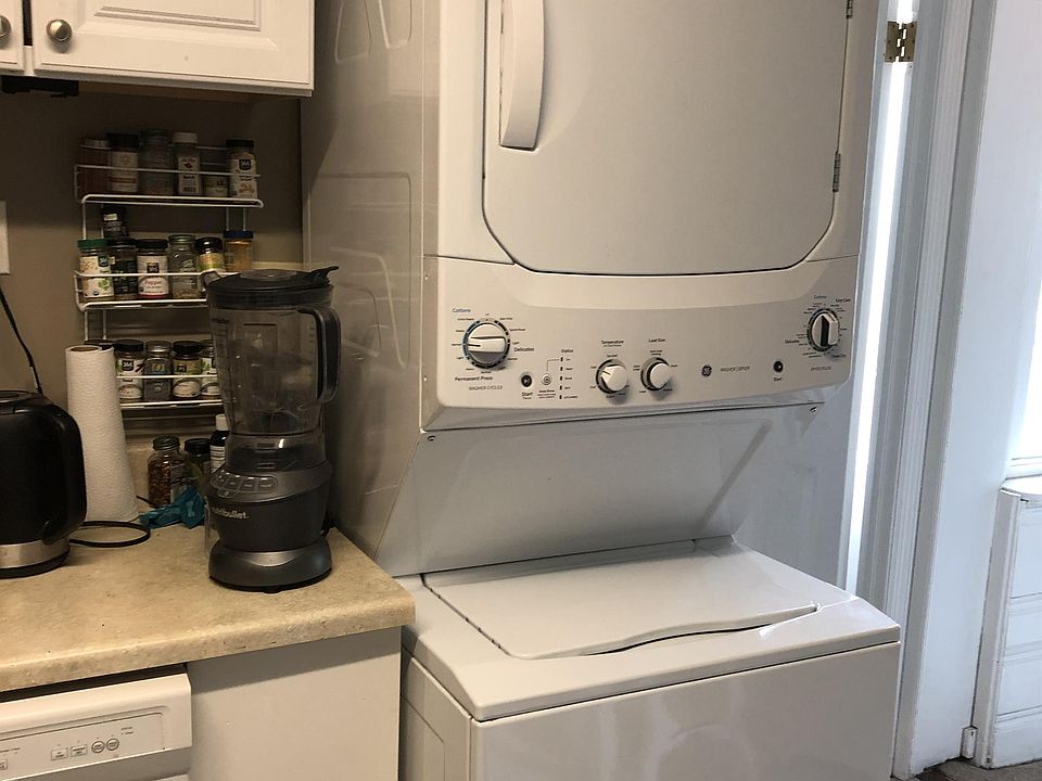 Stacked washer and dryer