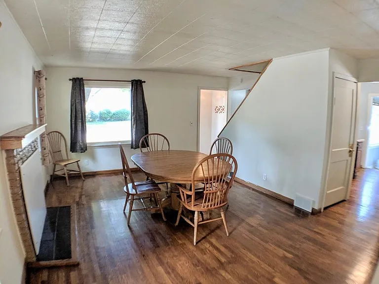 Living or dining room, looking out onto the front yard