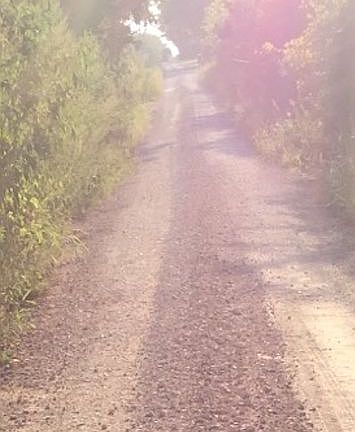 County road to property