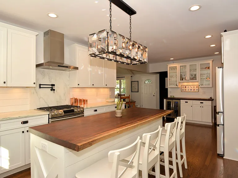 Updated kitchen with stainless steel appliances