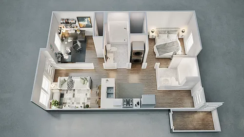 Floor plan 2 Bed 2 Bath
