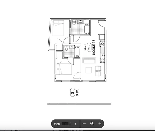 Floor plan 2 Bed 2 Bath