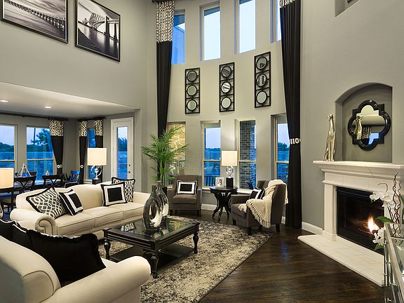 Spacious two-story family room