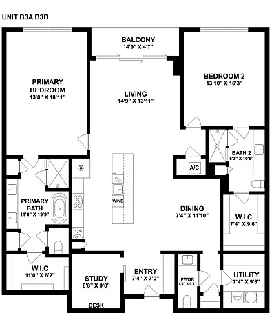 Floor plan B3A