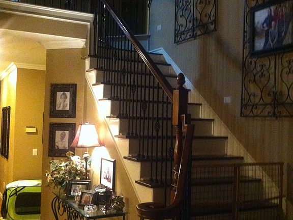 Oak treads and iron spindles