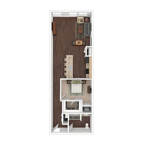 Floor plan 1 Bed 1 Bath