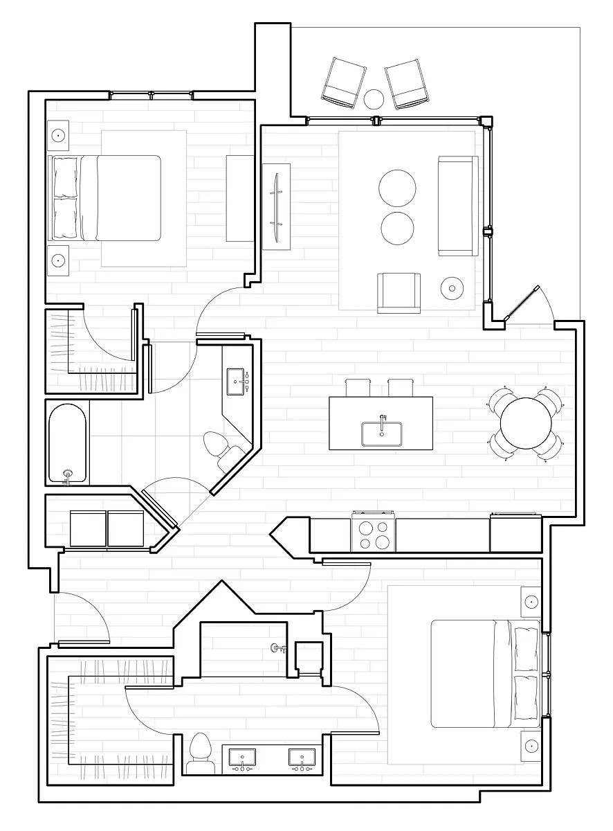 Floor plan B TWO