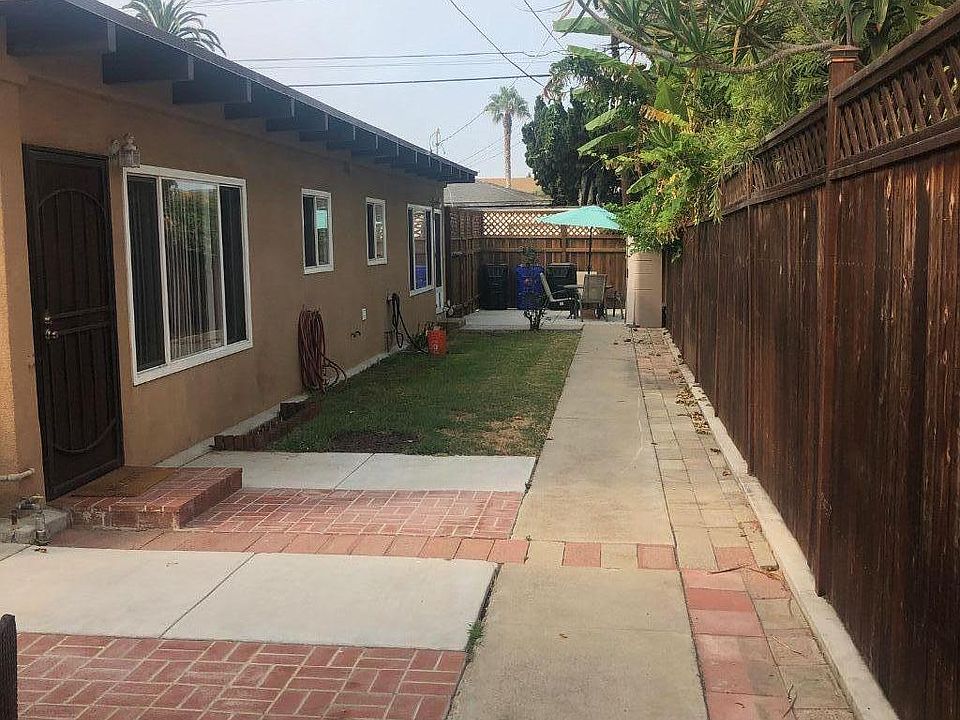 End unit, has gate off alley by parking area. Private 8 ft fence around entire property.