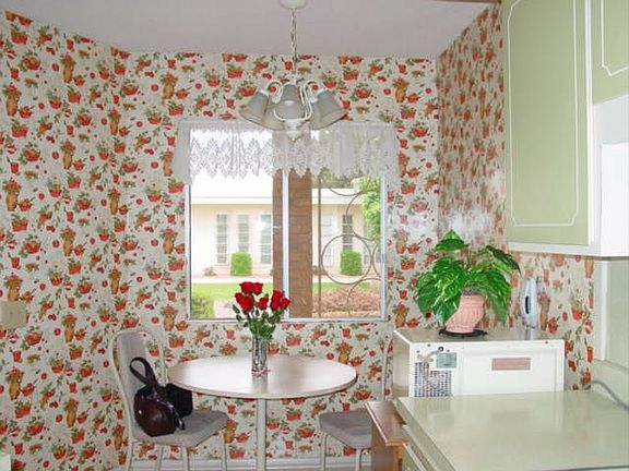 Cheerful eat in area in the kitchen