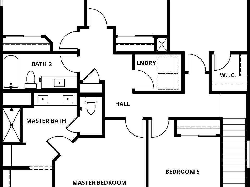 Second floor of the Stafford plan.