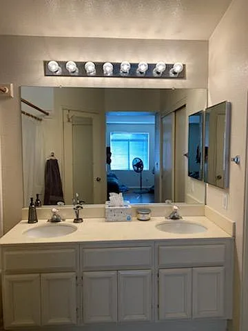 Master bathroom with double sinks