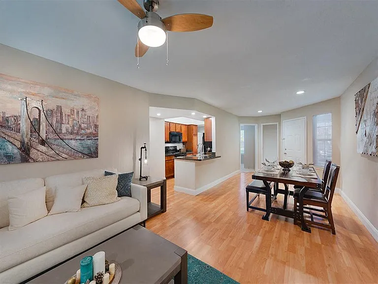 Hardwood style flooring in main living areas